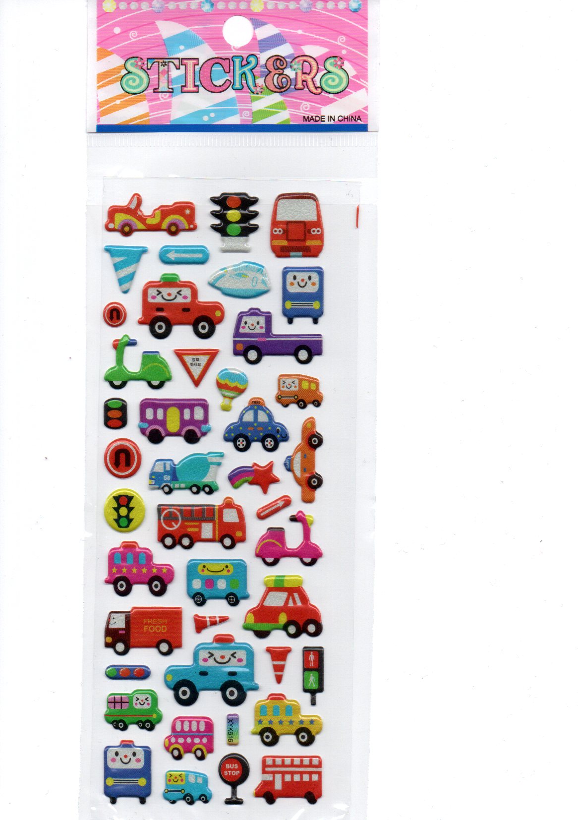 Transport Stickers Set 2 – decorative sticker sheet