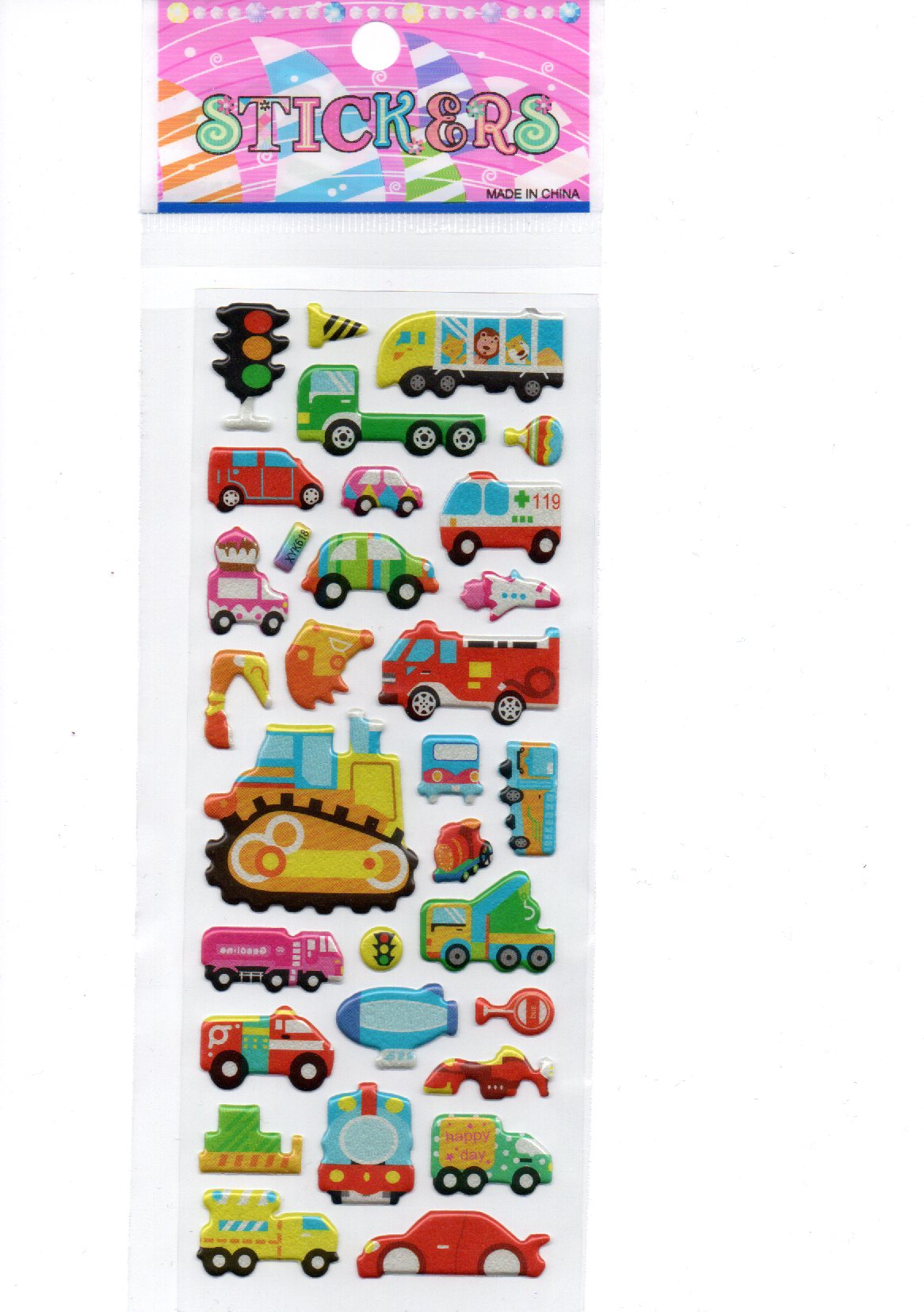 Transport Stickers Set 3 – decorative sticker sheet