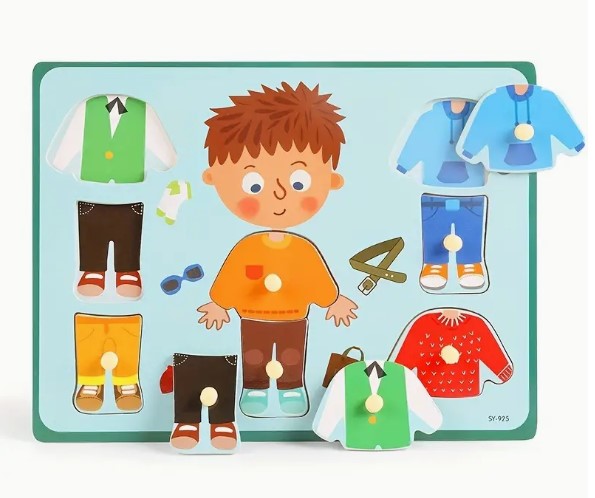 Dress the Boy Wooden Puzzle