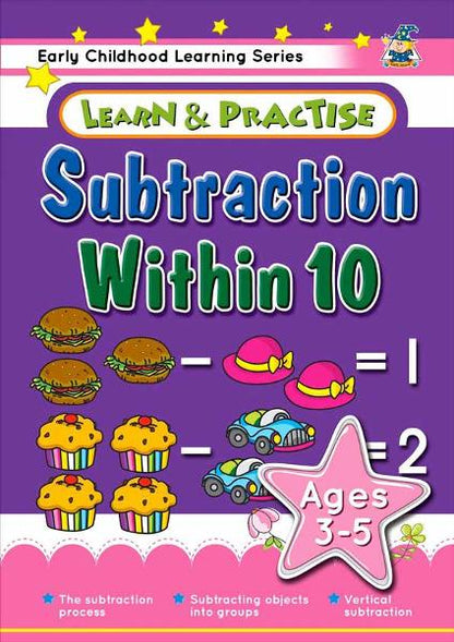 Learn & Practice Workbook Subtraction within 10 Ages 3 - 5