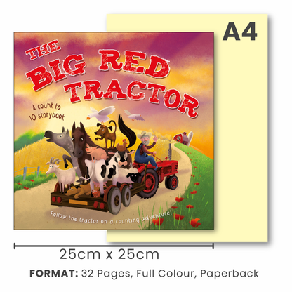 Big Red Tractor book pack contents showing curated titles for ELCs aged 2–3