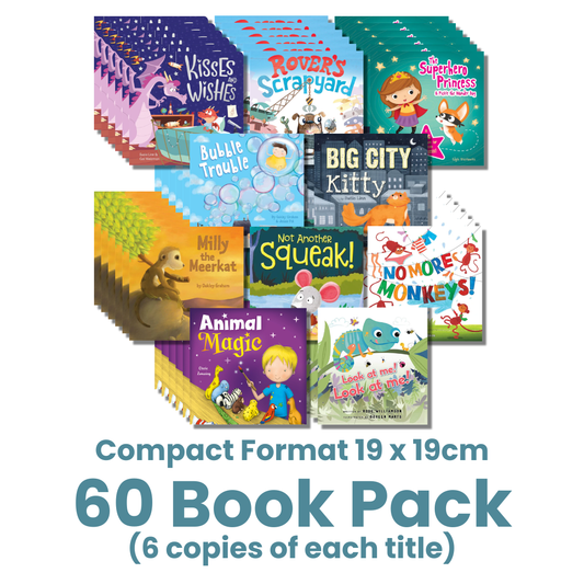 Kisses and Wishes 60 Book Pack – compact 19cm format for ELCs ages 2–6