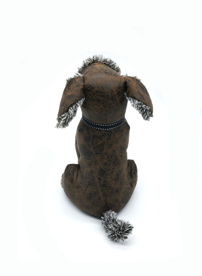 Leatherette dog doorstop – premium quality weighted fabric home decor