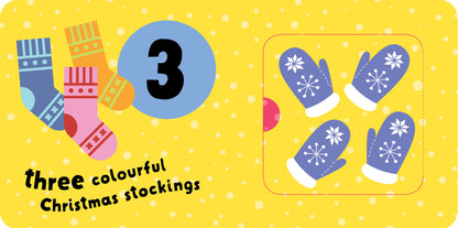 My Christmas 123 lift-the-flap board book interior – Christmas pack for babies ages 0–2