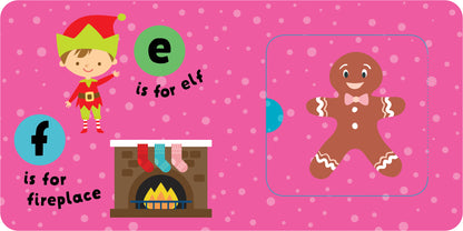 My Christmas ABC lift-the-flap board book interior – Christmas pack for babies