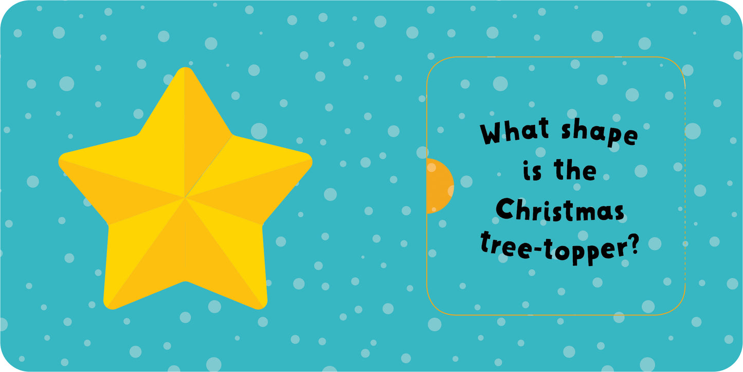 My Christmas Shapes board book interior – Christmas lift-the-flap pack for babies