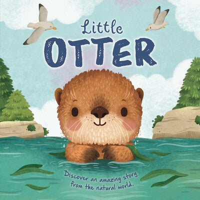 Book cover of 'Little Otter' with an otter illustration and nature background.