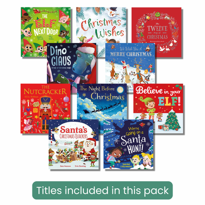 Pre-Wrapped Christmas Book Pack – variety of titles for childcare centre gifting aged 2–6