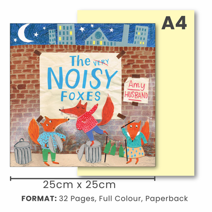 The Noisy Foxes book pack contents showing curated titles for ELCs aged 2–3