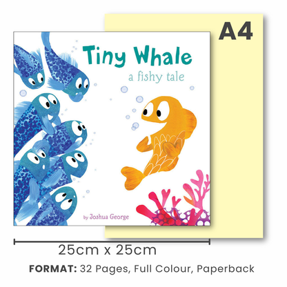 Tiny Whale book pack contents showing curated titles for ELCs aged 4–6