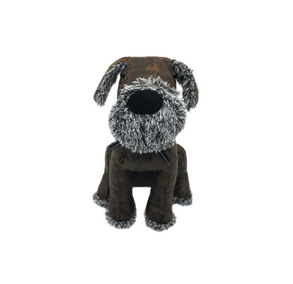 Leatherette dog doorstop – weighted fabric dog home decor ornament